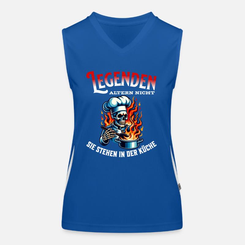 Legends don't age, they go kitchen - Women's Functional Contrast Tank Top - royal/white