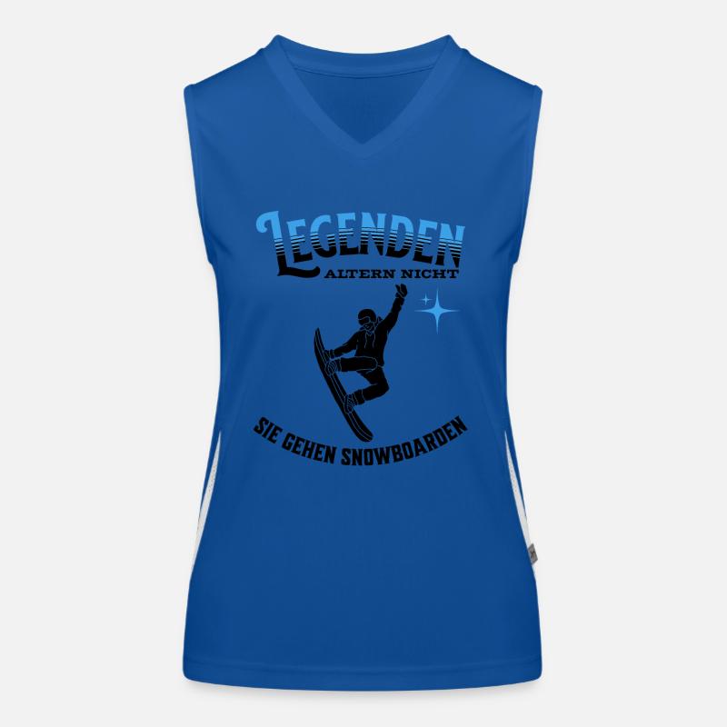 Legends don't age, they go snowboarding Women's Functional Contrast Tank Top