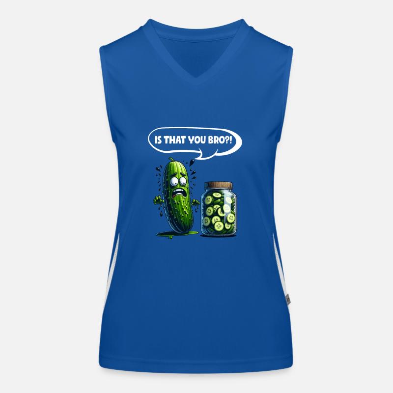C’est toi mon frère ?! Cornichon de concombre Amateurs de concombre Débardeur respirant contrasté Femme