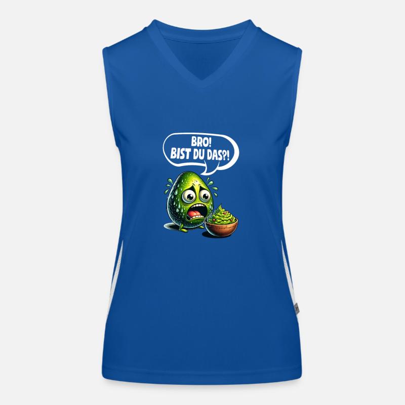 Bro! Bist du das?! Avocado Guacamole Funktionelles Kontrast-Tank Top für Frauen