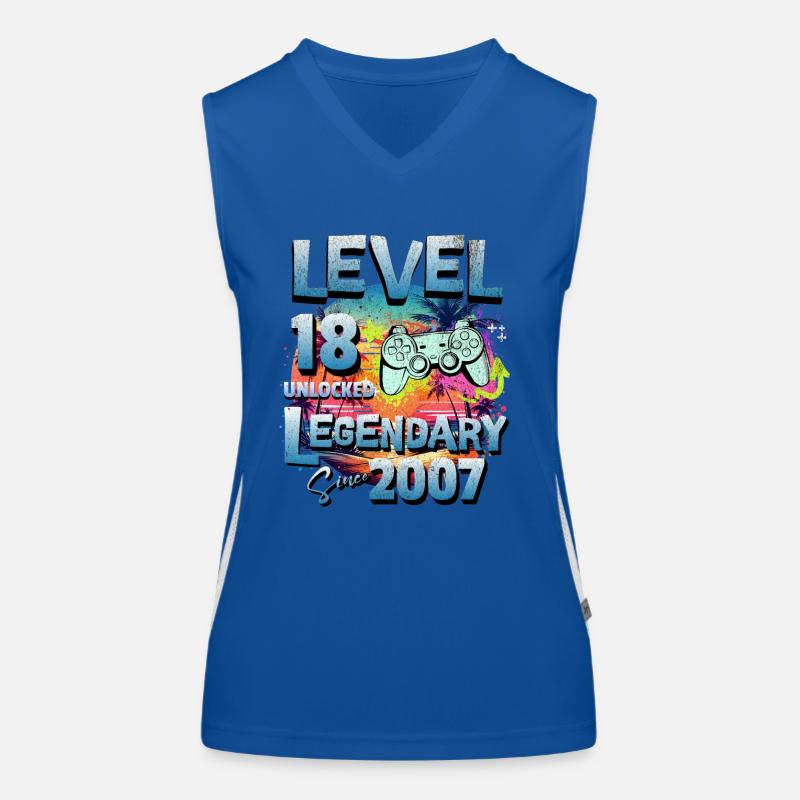 Level 18 Unlocked since: 2007 Birthday Women's Functional Contrast Tank Top