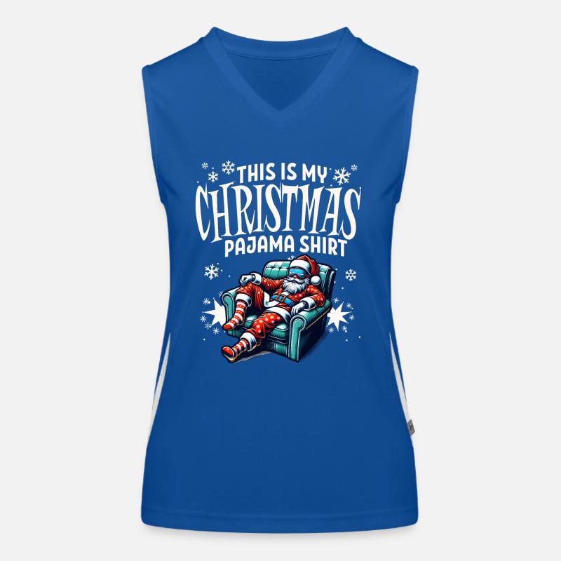 Dormez paresseux Père Noël C’est mon pyjama de Noël Débardeur respirant contrasté Femme