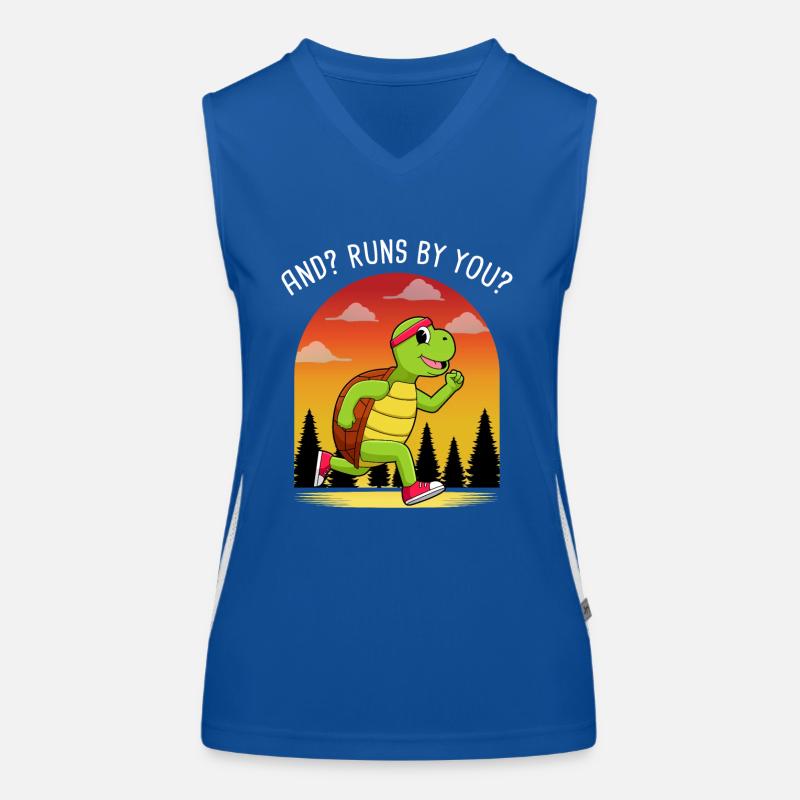 And? Runs By You? German Proverbs Women's Functional Contrast Tank Top
