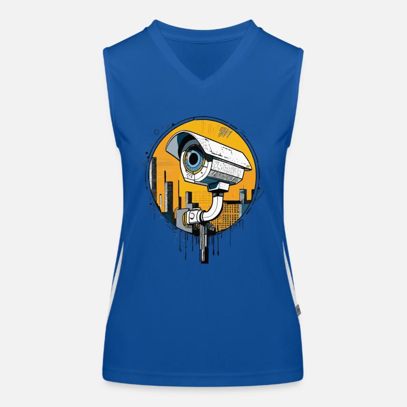CCTV Security Camera Women's Functional Contrast Tank Top