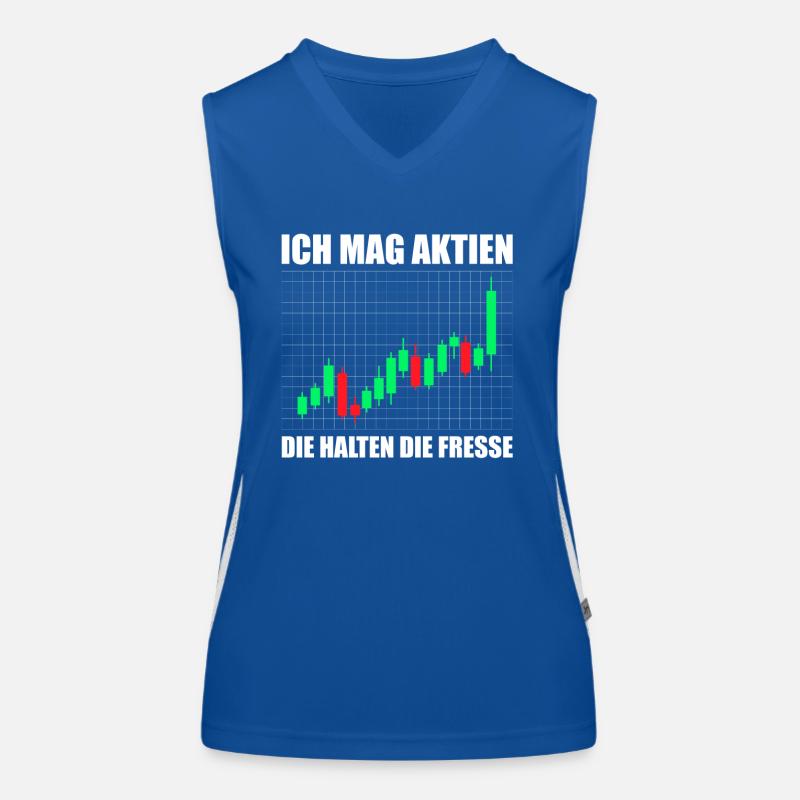 J’aime les actions Bourse Trader Bourse Débardeur respirant contrasté Femme