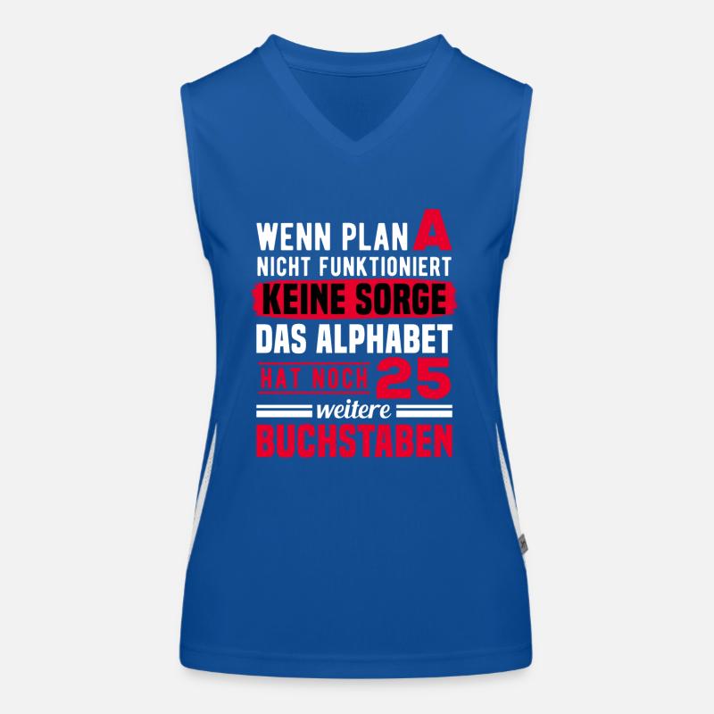 Sarkasmus Optimismus Never Give Up Spruch Funktionelles Kontrast-Tank Top für Frauen