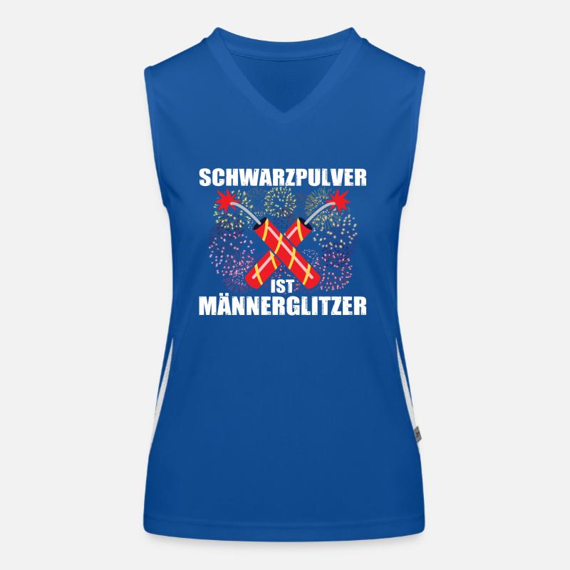 Black powder, pyrotechnicians, firecrackers, fireworks Women's Functional Contrast Tank Top