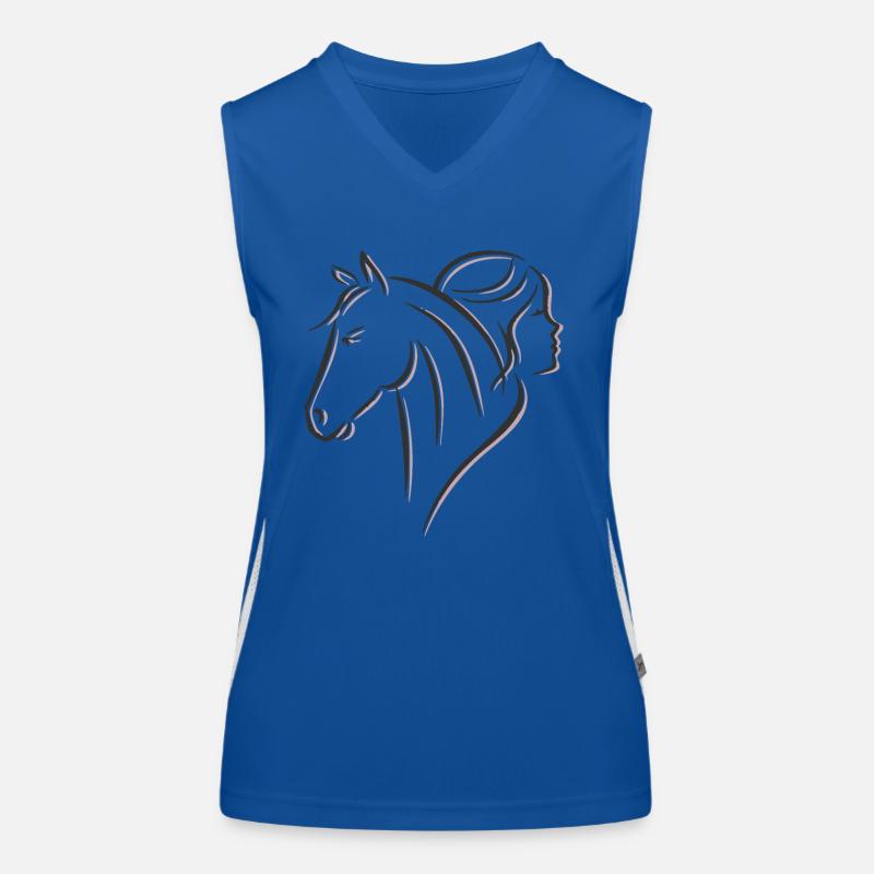 Pferdemädchen - Mädchen liebt Pferde Funktionelles Kontrast-Tank Top für Frauen