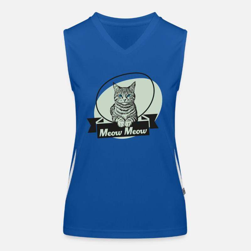 Katze, Miau Funktionelles Kontrast-Tank Top für Frauen