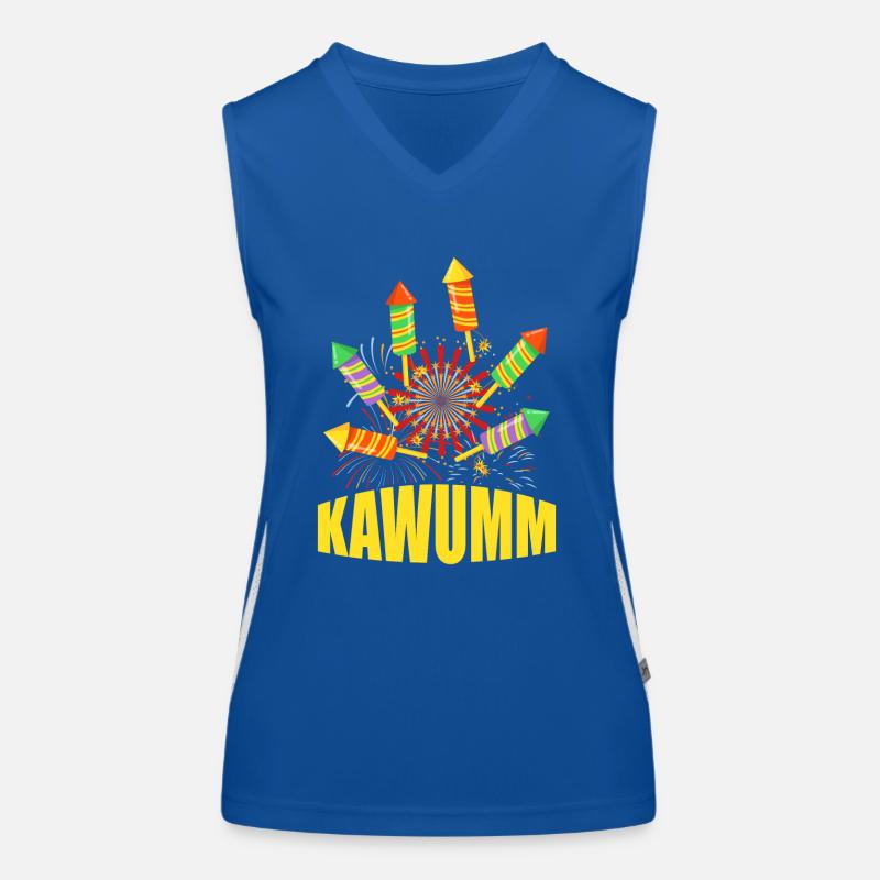Kawumm, pyrotechnicians, fireworks, fireworks Women's Functional Contrast Tank Top