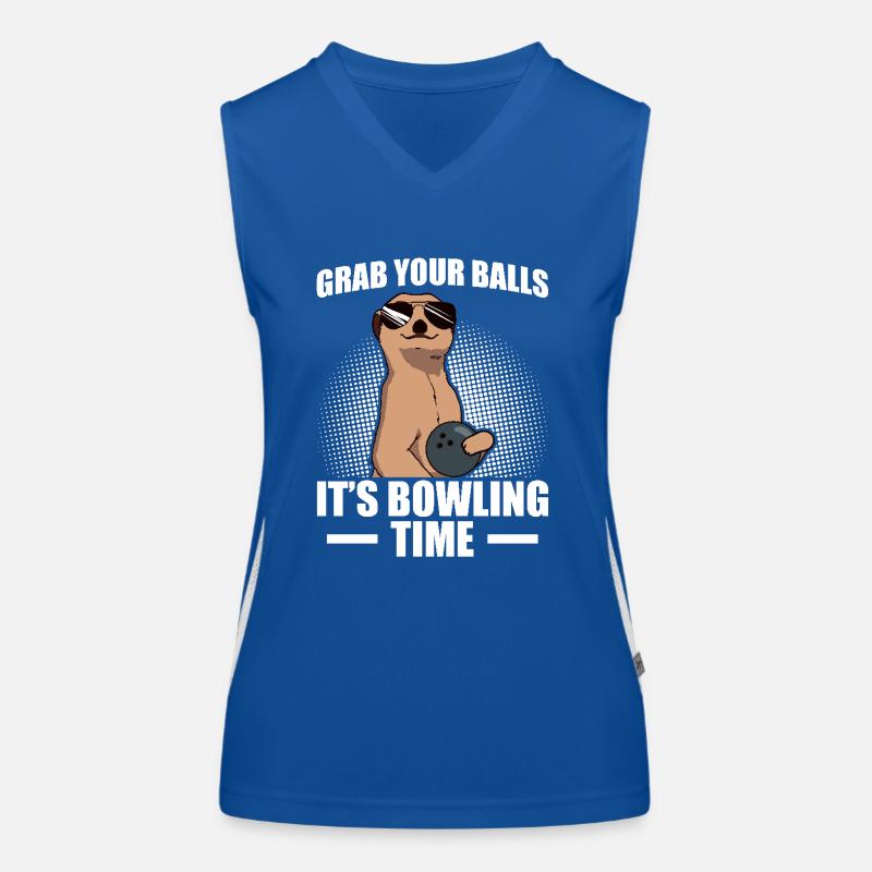 It's bowling time Bowling Bowling Player Bowler Women's Functional Contrast Tank Top