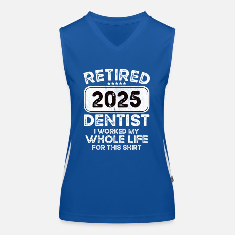 Retired Dentist 2025 Funktionelles Kontrast-Tank Top für Frauen