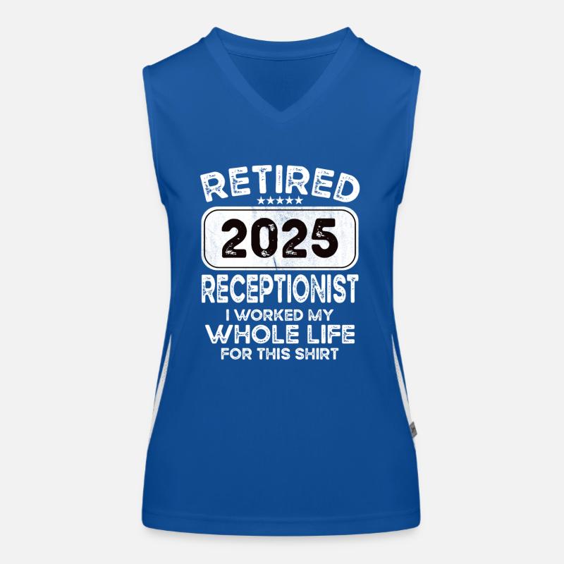 Réceptionniste à la retraite 2025 Débardeur respirant contrasté Femme