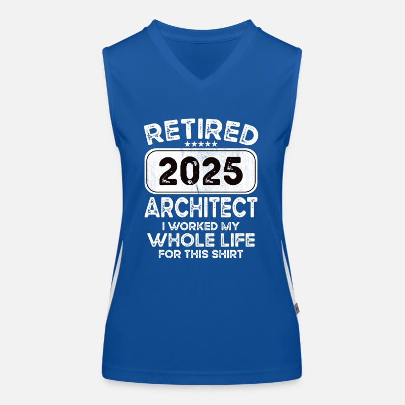 Architecte à la retraite 2025 Débardeur respirant contrasté Femme