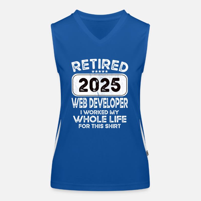 Retired Web developer 2025 Funktionelles Kontrast-Tank Top für Frauen