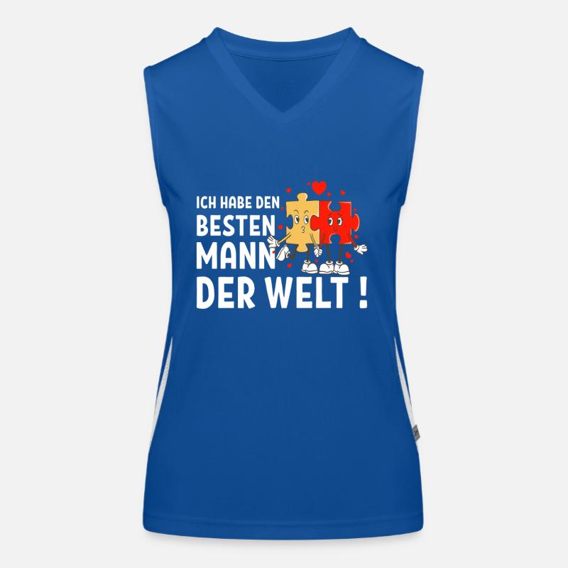 Ich habe den besten Mann der Welt Funktionelles Kontrast-Tank Top für Frauen