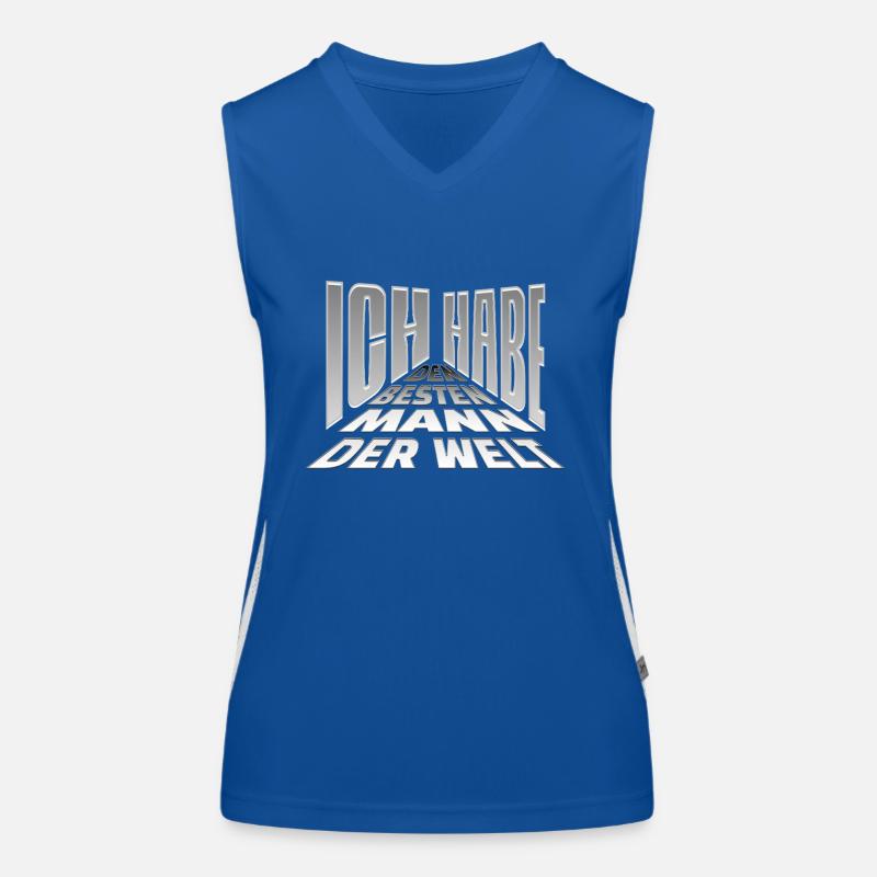 Ich habe den besten Mann der Welt Funktionelles Kontrast-Tank Top für Frauen