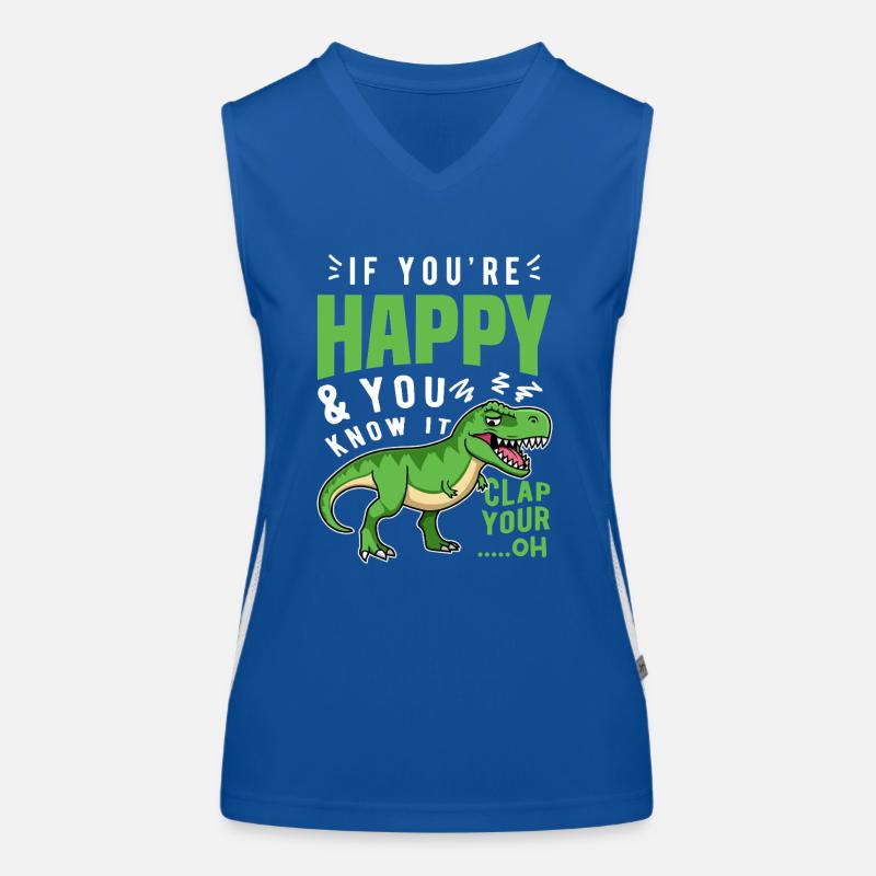 Si vous êtes heureux et que vous le savez T-Rex Débardeur respirant contrasté Femme