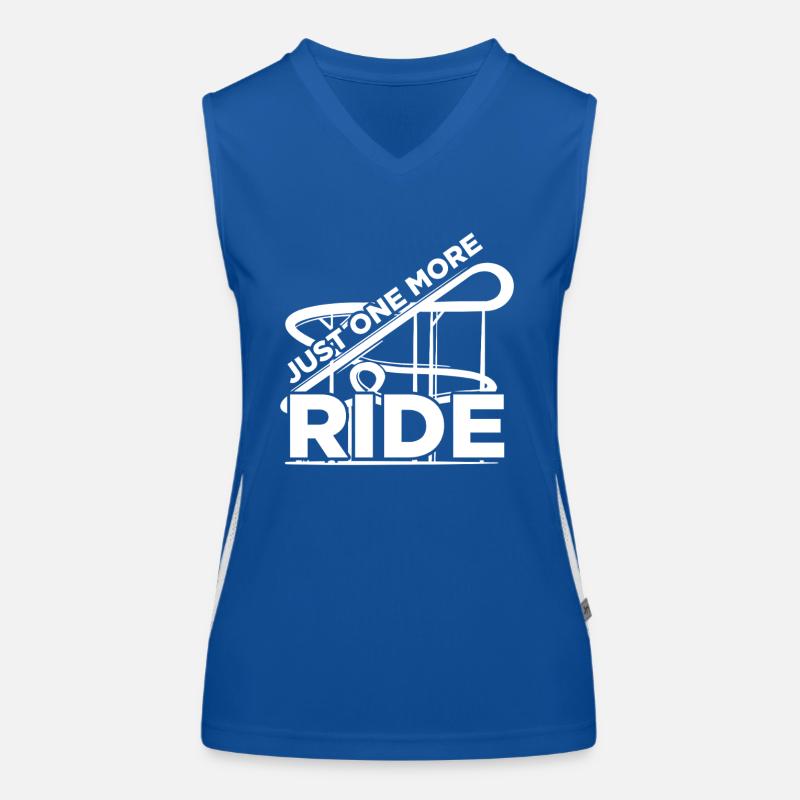 Just one more ride Rollercoaster Achterbahn Funktionelles Kontrast-Tank Top für Frauen