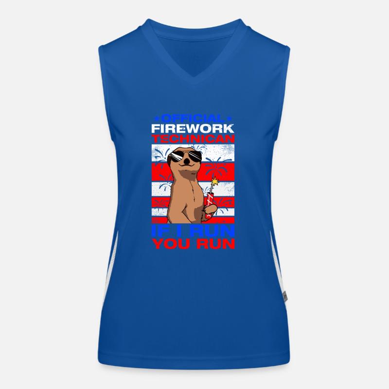 Pyrotechniker Böllern Official Firework Technican Funktionelles Kontrast-Tank Top für Frauen