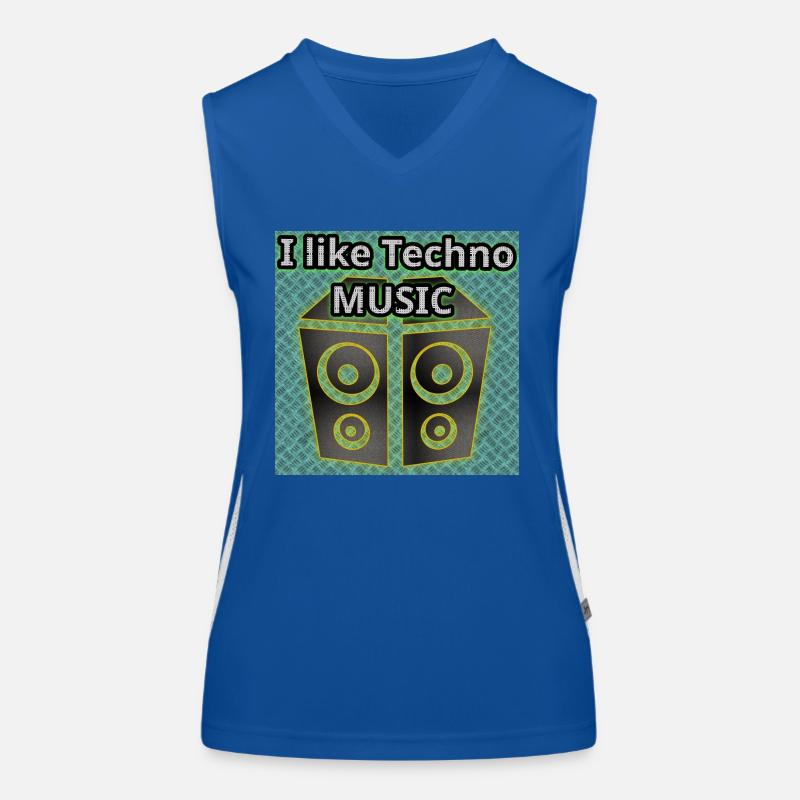 I Like Techno - Music - 2023 Funktionelles Kontrast-Tank Top für Frauen