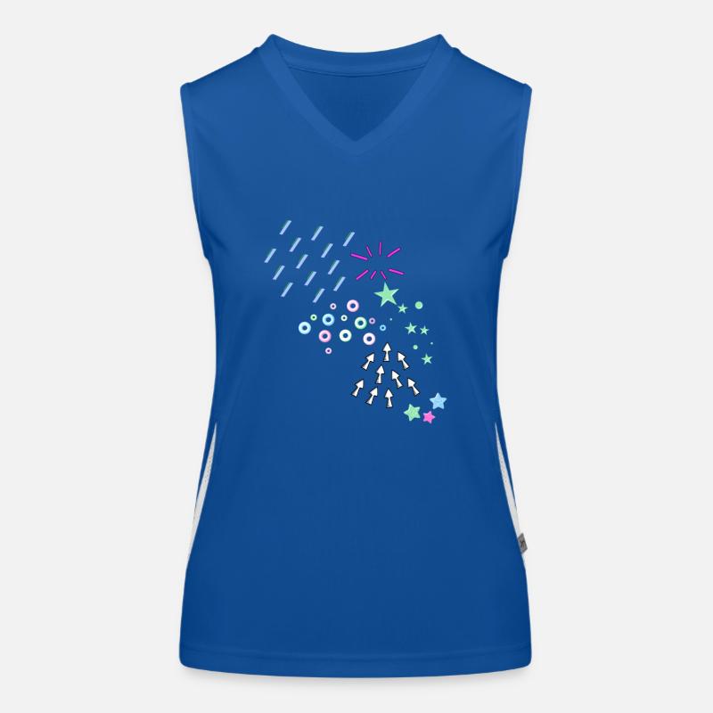 Muster, abstrakt,retro, vintage, 90 er Funktionelles Kontrast-Tank Top für Frauen