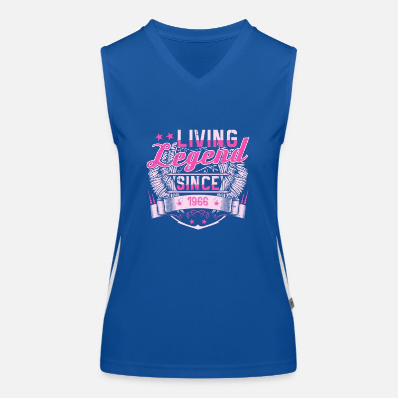 Living Legend since 1966 Geschenk Funktionelles Kontrast-Tank Top für Frauen