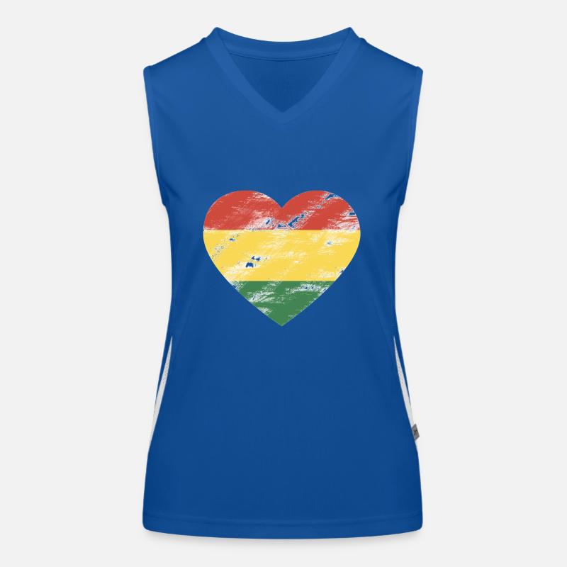 Rasta Herz Funktionelles Kontrast-Tank Top für Frauen