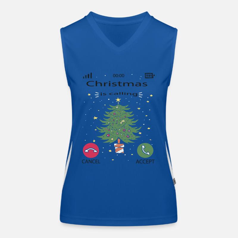 Noël approche. Noël approche. Arbre Débardeur respirant contrasté Femme