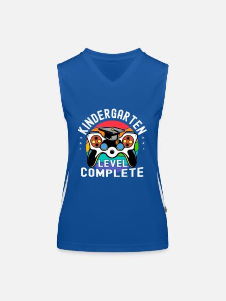 Kinder-Kindergarten-Niveau Abschlussklasse abschließen - Funktionelles Kontrast-Tank Top für Frauen - Royal/Weiß - Vorne