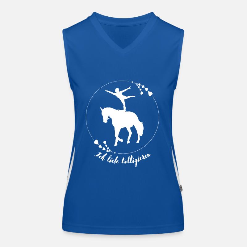 Ich liebe Voltigieren Funktionelles Kontrast-Tank Top für Frauen