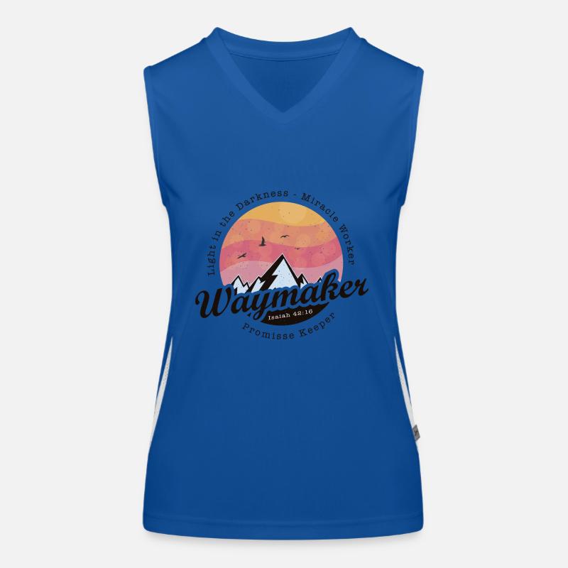 Vintage Bible Verse - Waymaker Promise Keeper Women's Functional Contrast Tank Top