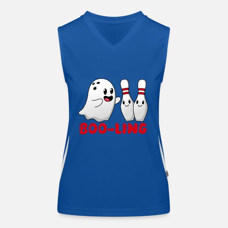 boule de bowling quille bowling joueur de bowling bowling d’Halloween Débardeur respirant contrasté Femme