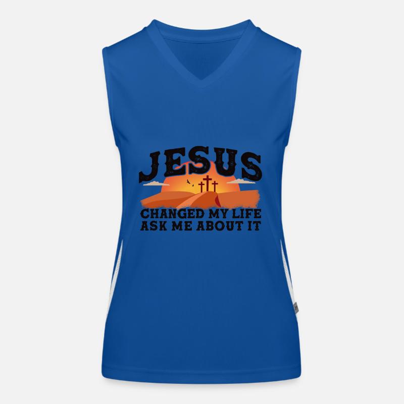 Jésus a changé ma vie, Waymaker 1 Croix 3 clous 4 Débardeur respirant contrasté Femme