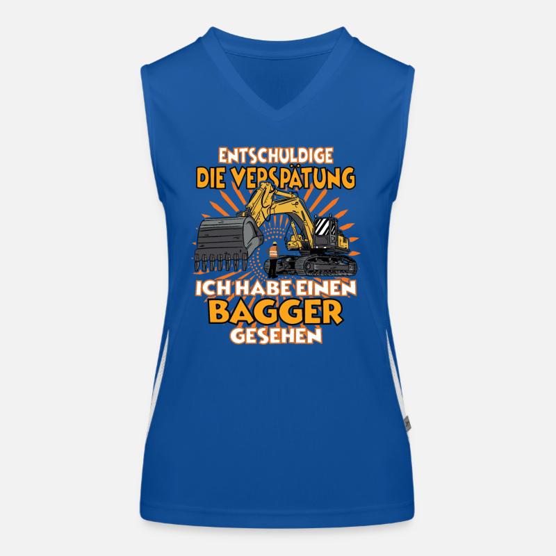 Ich habe einen Bagger gesehen Bagger Funktionelles Kontrast-Tank Top für Frauen