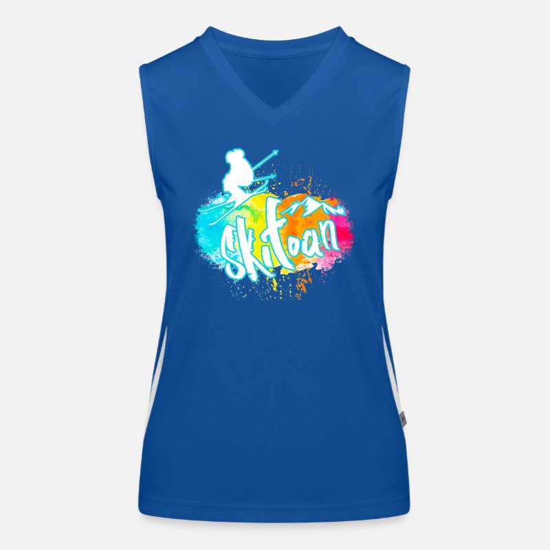 skiing Women's Functional Contrast Tank Top