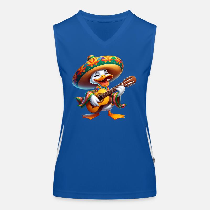 Cinco de Mayo Duck Guitariste Débardeur respirant contrasté Femme