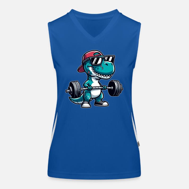 T-Rex Workout Dino Krafttraining Funktionelles Kontrast-Tank Top für Frauen