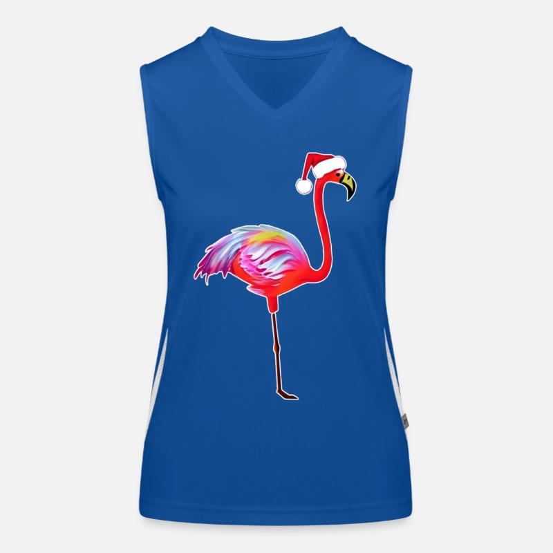 Noch ein Weihnachtsflamingo Funktionelles Kontrast-Tank Top für Frauen