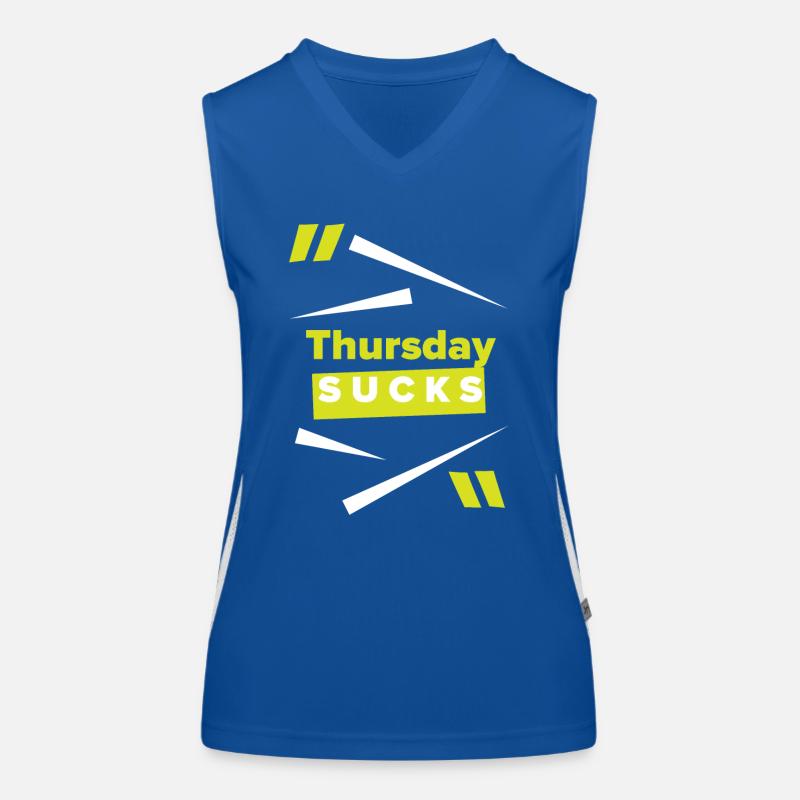 Thursday sucks oder Thursday = Lieblingstag? Funktionelles Kontrast-Tank Top für Frauen