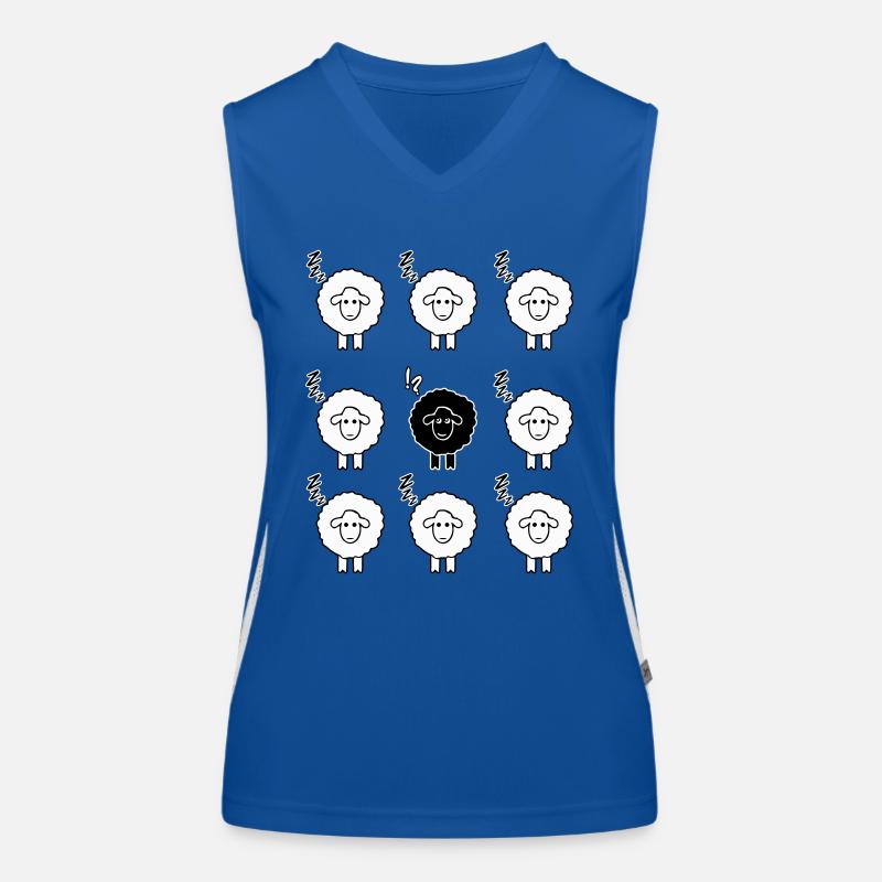 Schwarzes Schaf Funktionelles Kontrast-Tank Top für Frauen