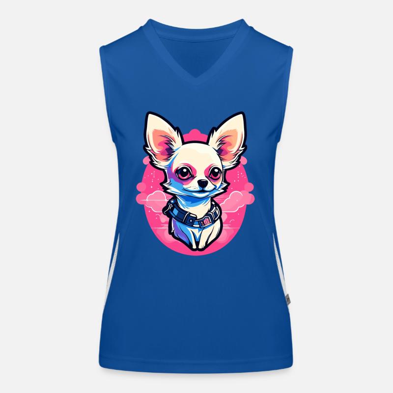 Dessin de chien Chihuahua Débardeur respirant contrasté Femme