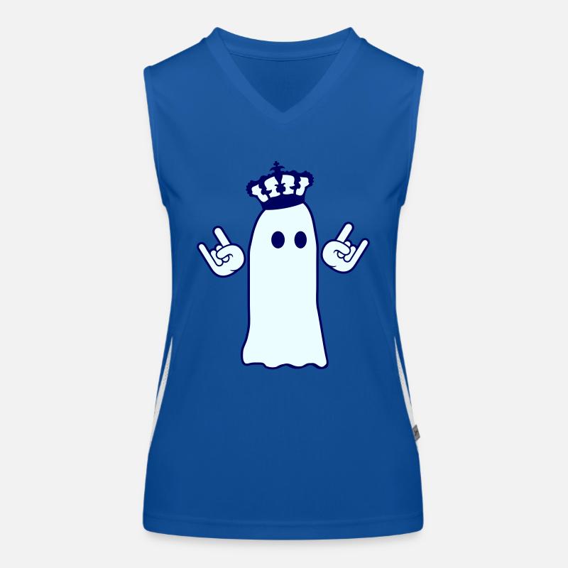 Cute Metal Halloween Ghost King Crown Ghost Women's Functional Contrast Tank Top
