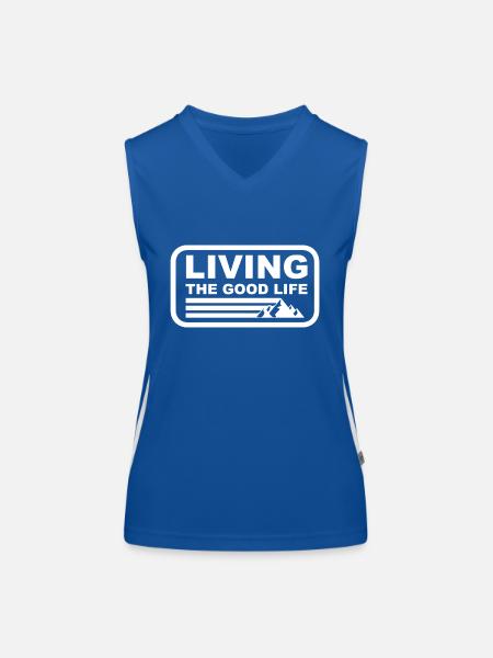 spreadshirtdesign 20 - Funktionelles Kontrast-Tank Top für Frauen - Royal/Weiß - Vorne
