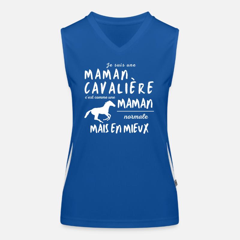 Maman cavalière Débardeur respirant contrasté Femme