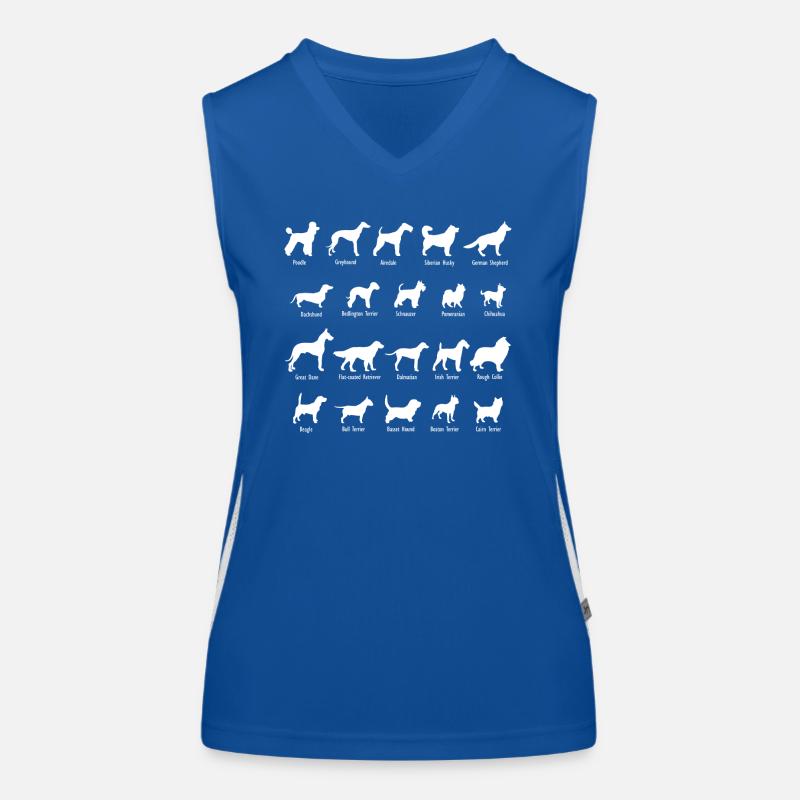 Namen von Hunderassen Funktionelles Kontrast-Tank Top für Frauen