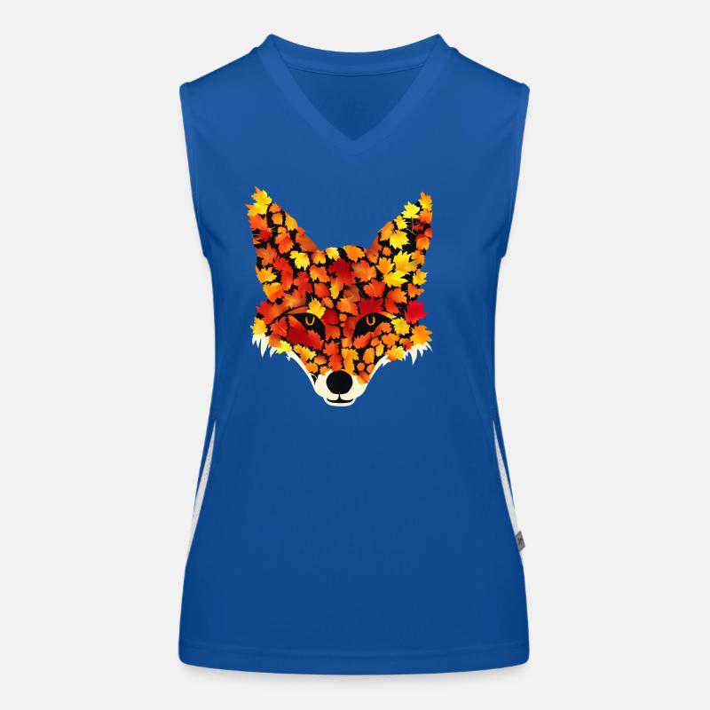 Fuchs aus Herbstblättern Funktionelles Kontrast-Tank Top für Frauen