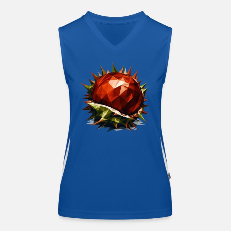 Polygon Chestnut: Autumnal deciduous tree in Women's Functional Contrast Tank Top