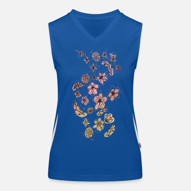 Prairie de fleurs colorée Débardeur respirant contrasté Femme