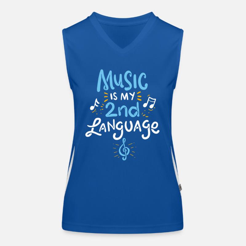 Music Is My Second Language Women's Functional Contrast Tank Top
